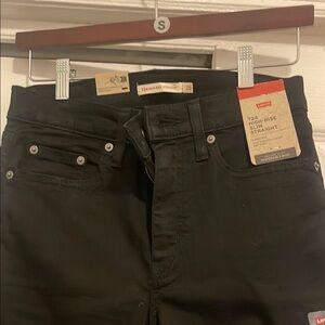 Levi's Black Slim Straight Jeans Modern Fit